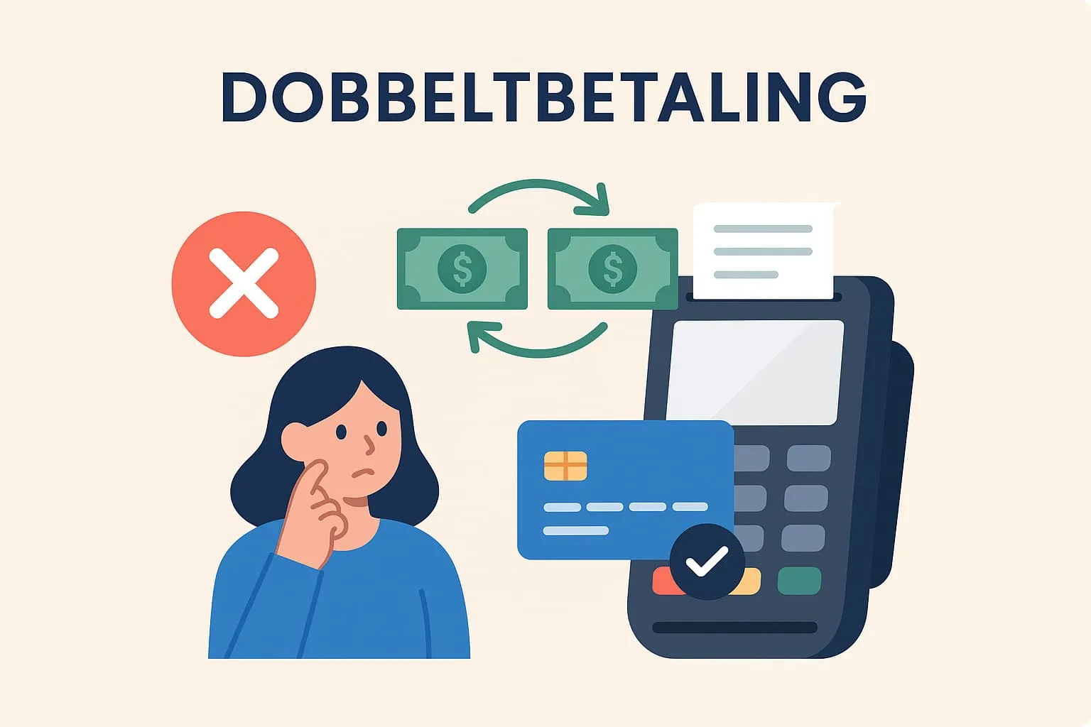 Double payment in an online POS system
