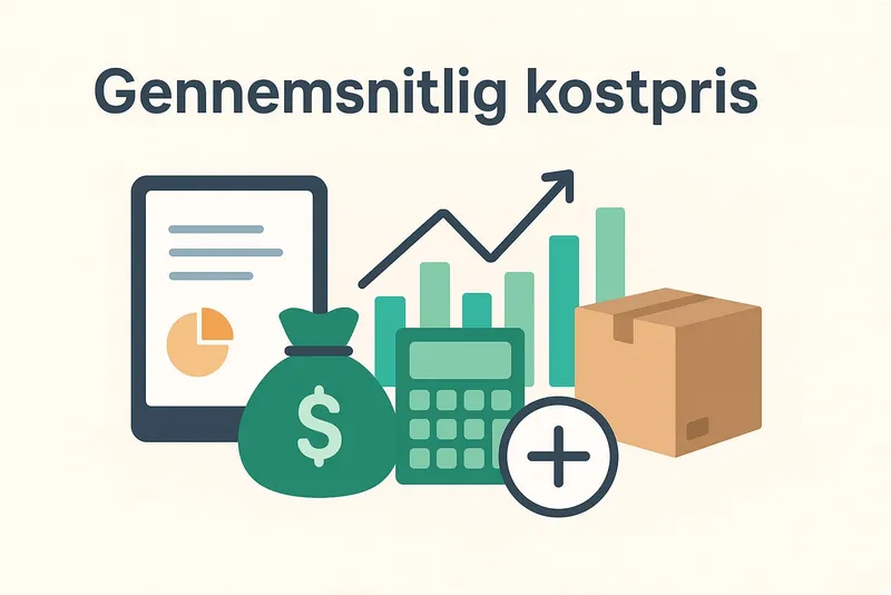 Gennemsnitlig kostpris i et online pos system
