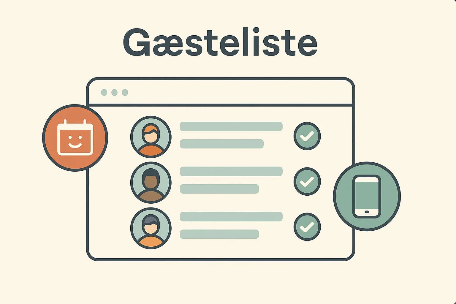 Guest list in an online POS system