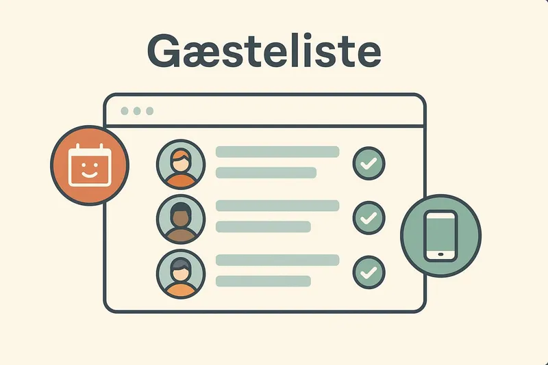 Gæsteliste i et online pos system