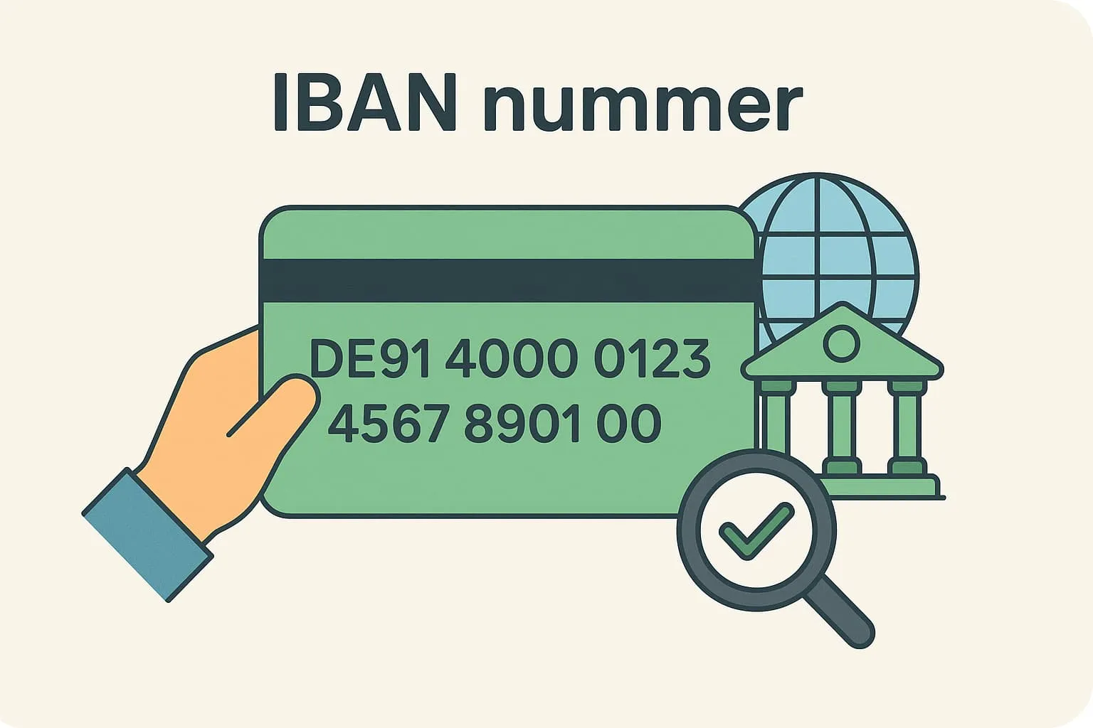 IBAN number in an online POS system