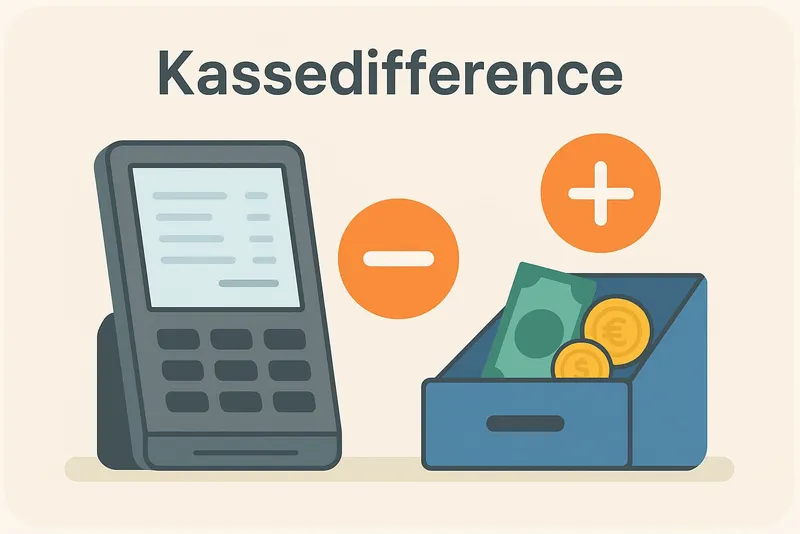 Kassedifference i et online pos system