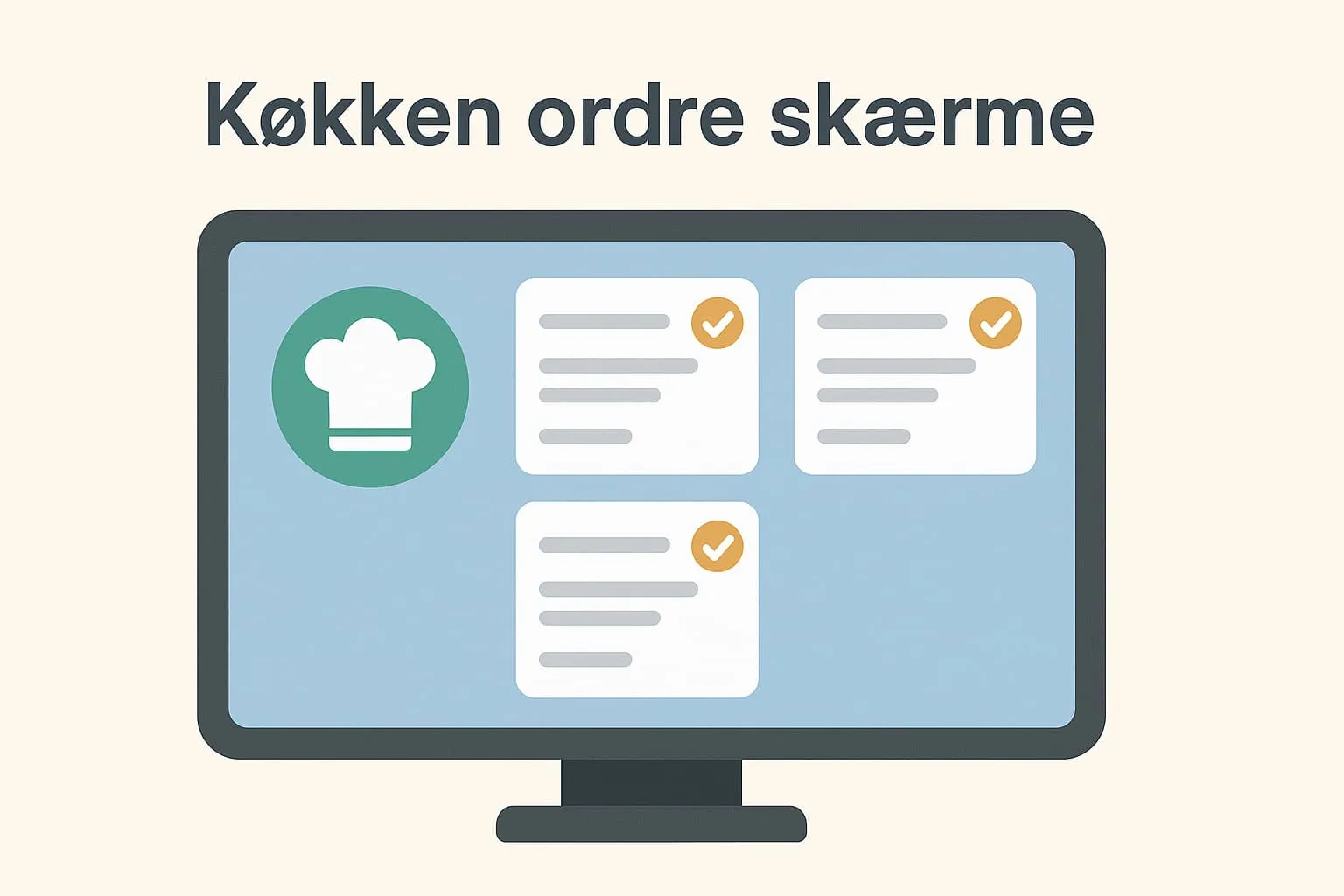 Köksskärmar i ett onlinekassasystem