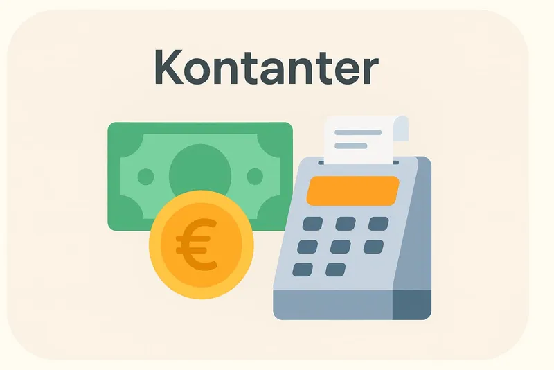 Kontanter i et online pos system