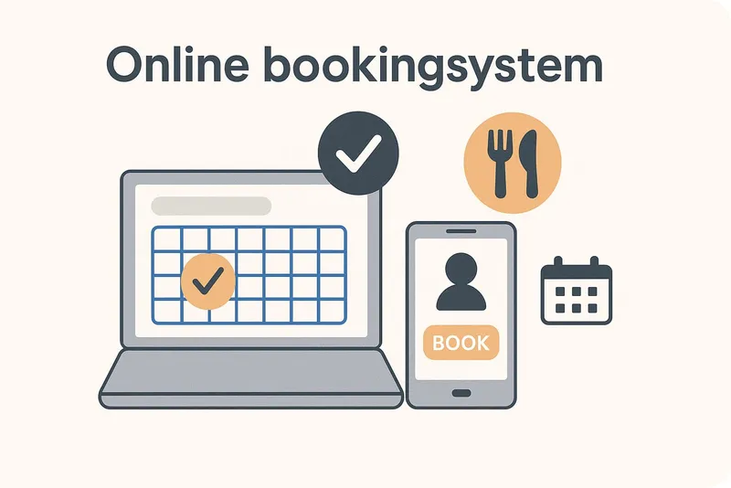 Online bookingsystem i et online pos system