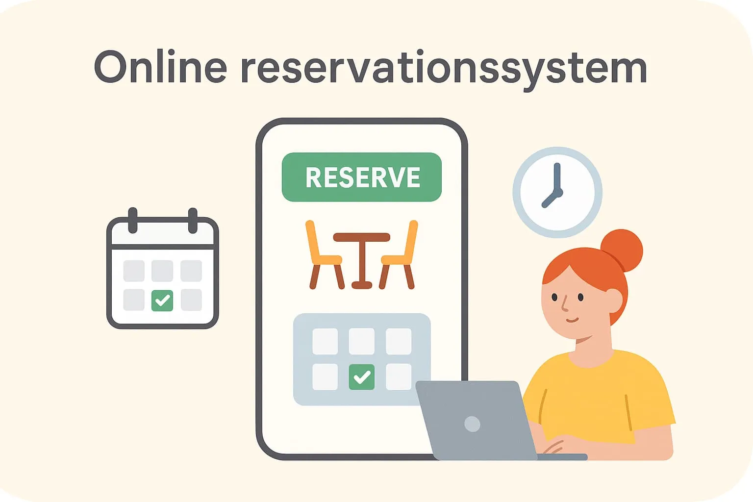 Online reservation system in an online POS system