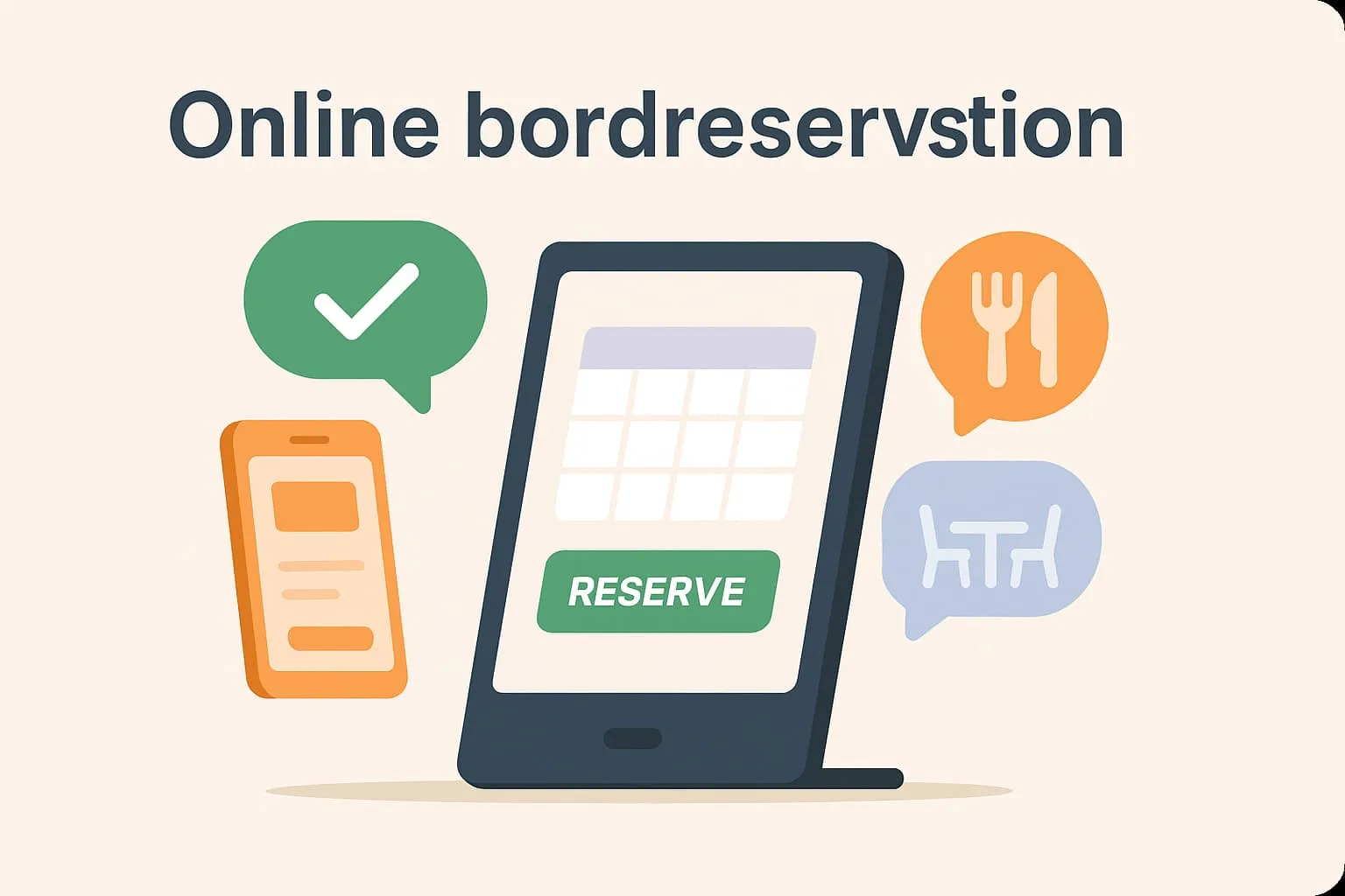 Online table reservation in an online POS system