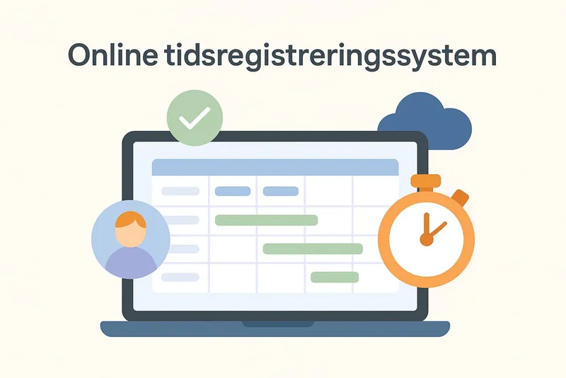 Online tidsregistreringssystem i et online pos system