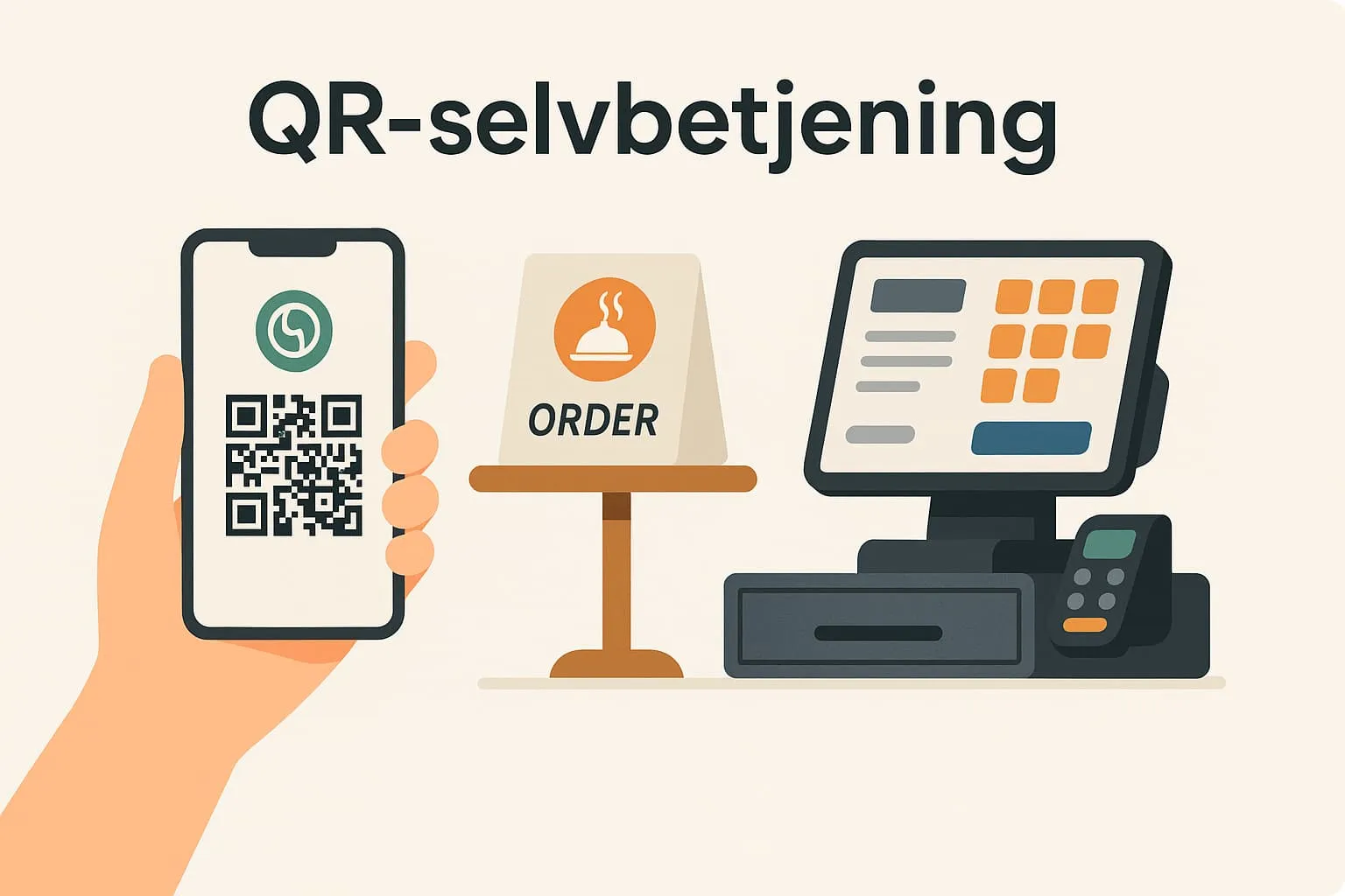 QR self-service in an online POS system