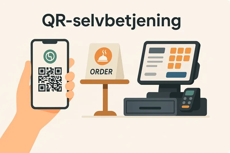 QR-selvbetjening i et online pos system