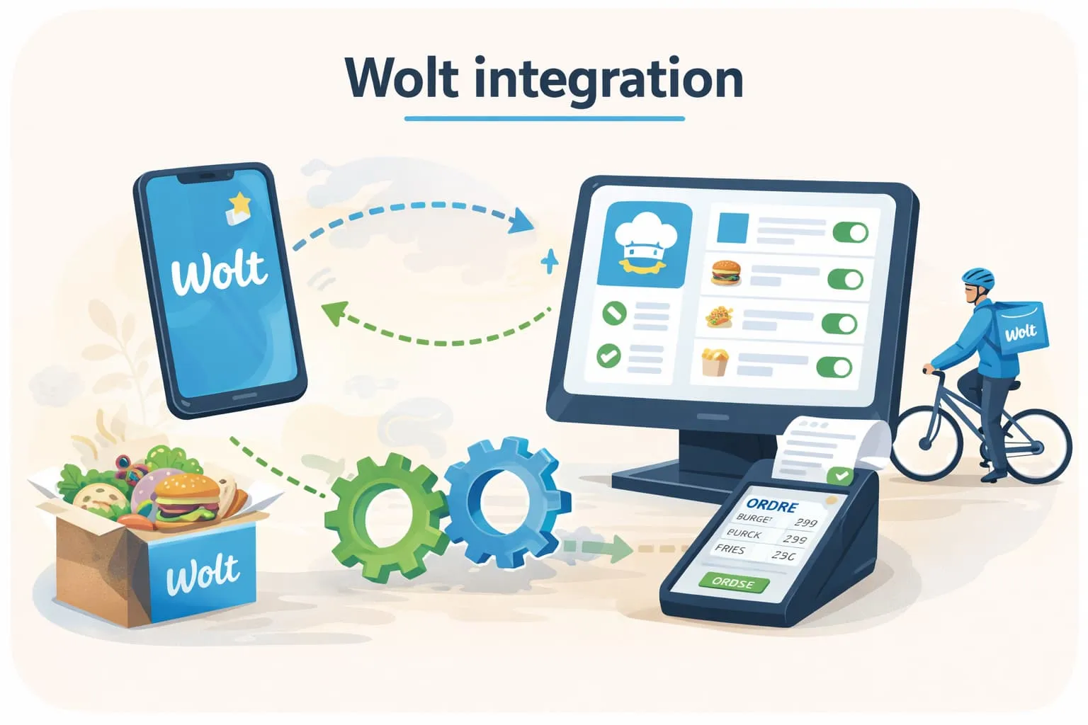 Wolt-integration i ett molnbaserat kassasystem