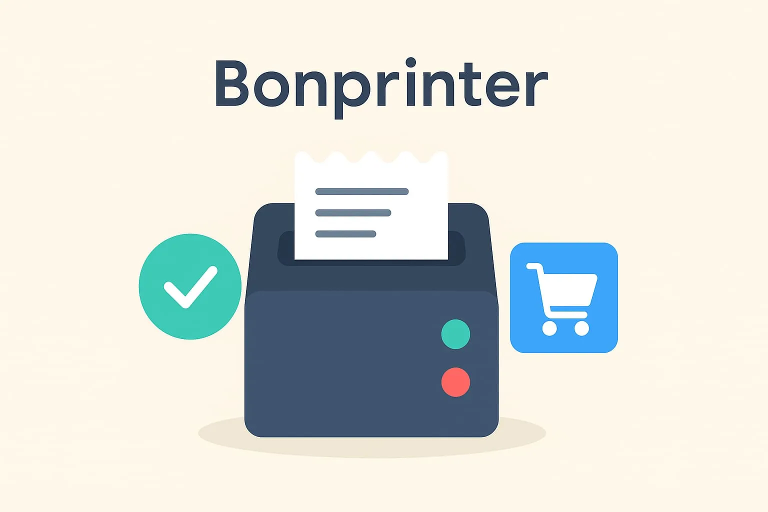 Receipt printer in an online POS system
