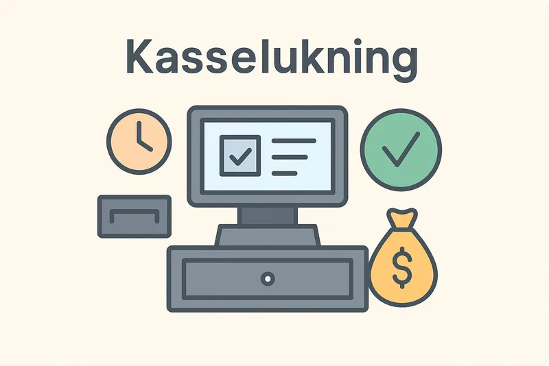 Kasselukning i et online pos system