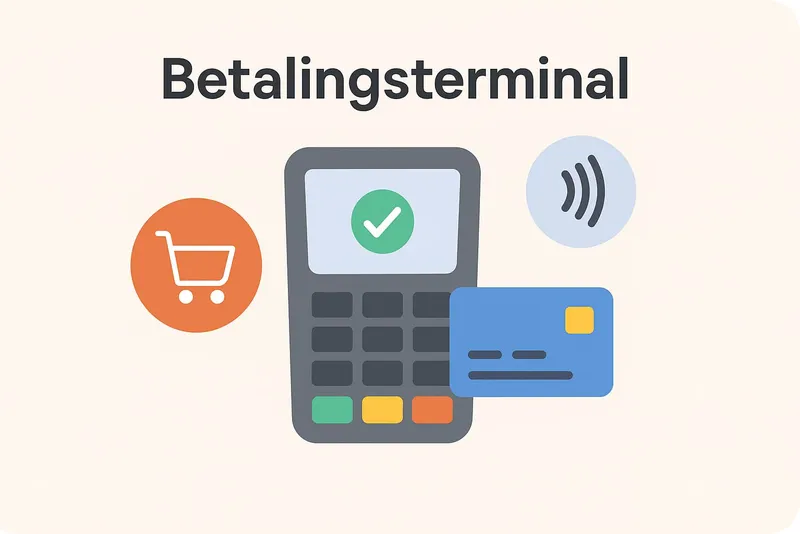 Betalingsterminal i et online pos system