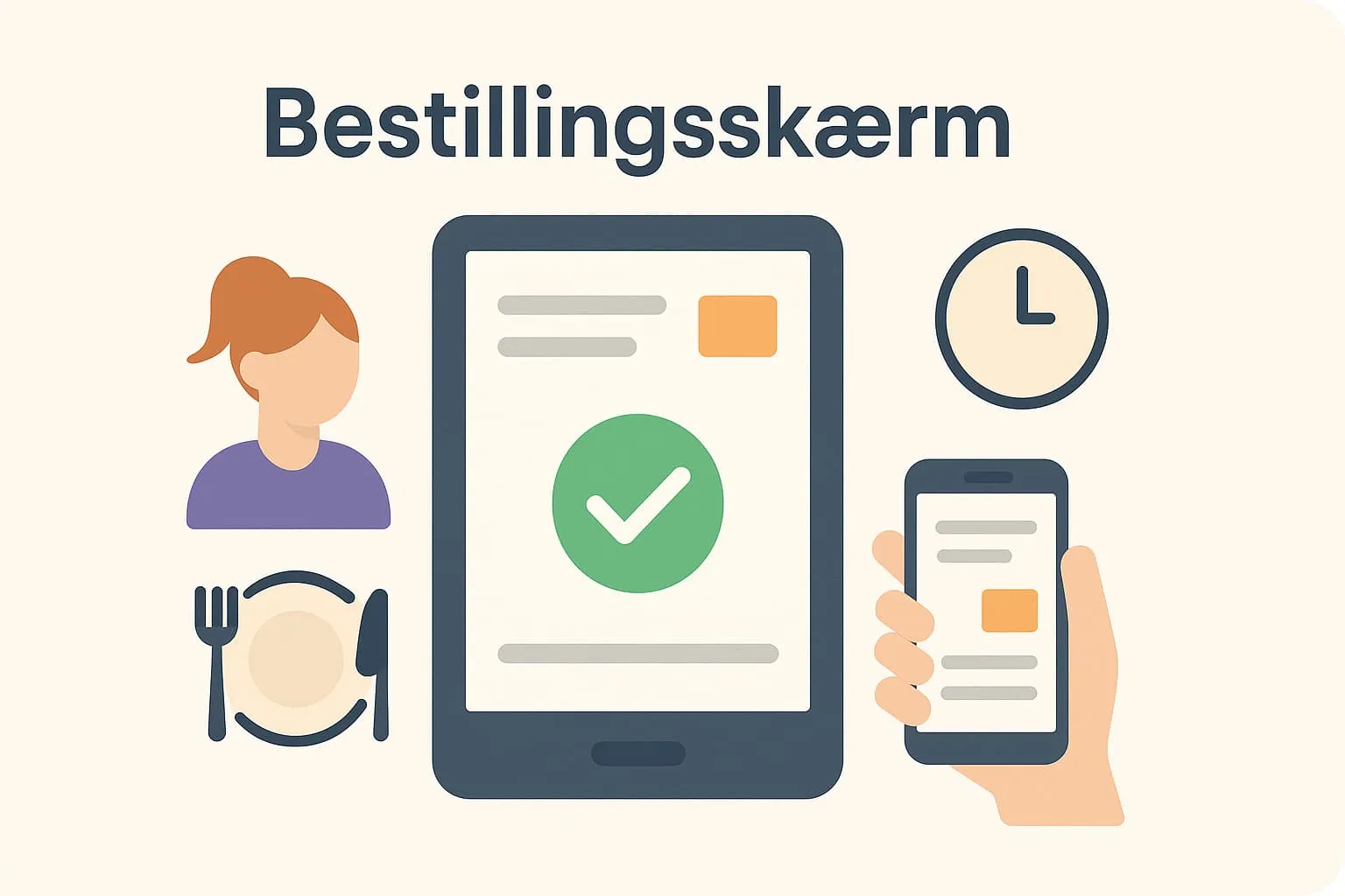 Ordering screen in an online POS system